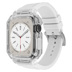Cinturino in silicone con cassa in policarbonato trasparente, For Apple Watch Series 8&7 41mm, For Apple Watch Series 8&7 45mm