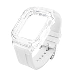 Cinturino in silicone con cassa in policarbonato trasparente, For Apple Watch Series 8&7 41mm, For Apple Watch Series 8&7 45mm
