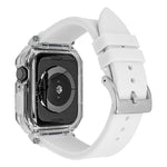 Cinturino in silicone con cassa in policarbonato trasparente, For Apple Watch Series 8&7 41mm, For Apple Watch Series 8&7 45mm