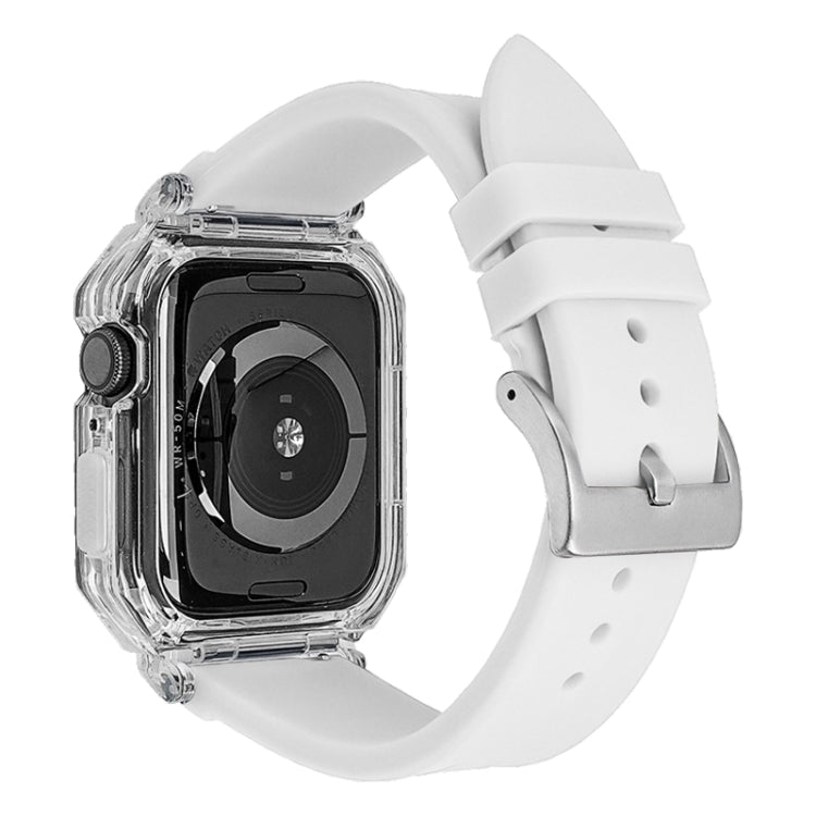 Cinturino in silicone con cassa in policarbonato trasparente, For Apple Watch Series 8&7 41mm, For Apple Watch Series 8&7 45mm