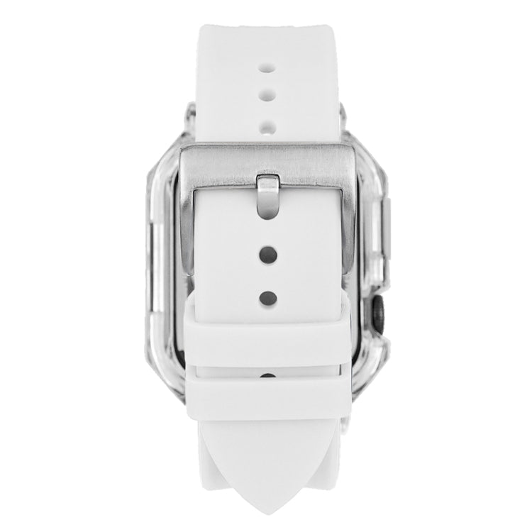 Cinturino in silicone con cassa in policarbonato trasparente, For Apple Watch Series 8&7 41mm, For Apple Watch Series 8&7 45mm