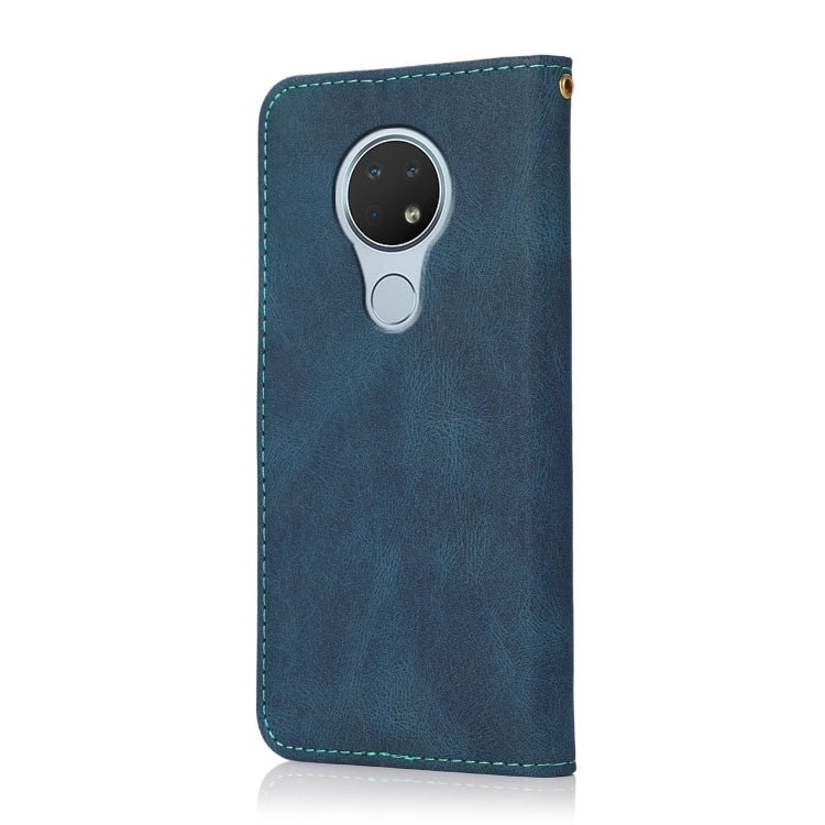 Custodia per telefono in pelle con cuciture a due colori, For Nokia 6.2 / 7.2, For Nokia G10 / G20 / 6.3, For Nokia X10 / X20