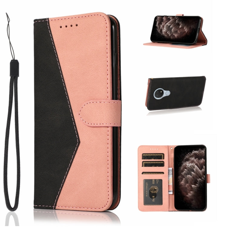 Custodia per telefono in pelle con cuciture a due colori, For Nokia 6.2 / 7.2, For Nokia G10 / G20 / 6.3, For Nokia X10 / X20
