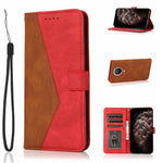 Custodia per telefono in pelle con cuciture a due colori, For Nokia 6.2 / 7.2, For Nokia G10 / G20 / 6.3, For Nokia X10 / X20