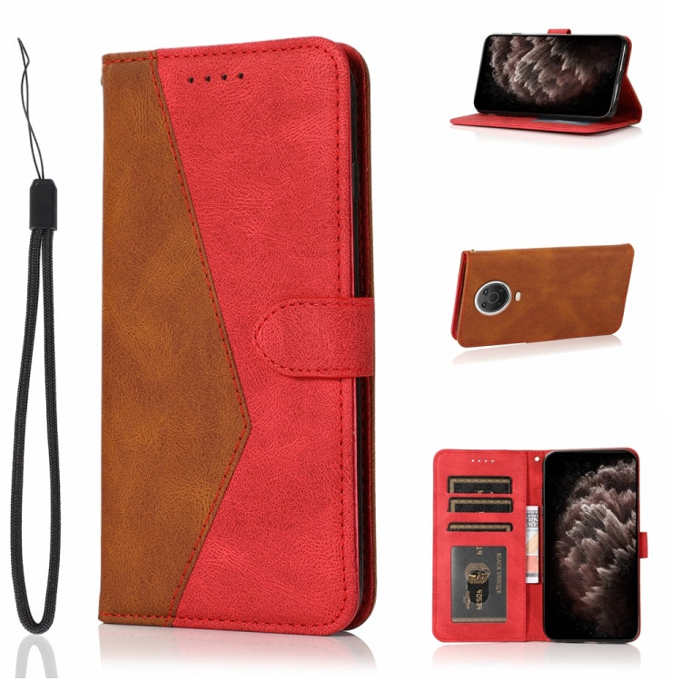 Custodia per telefono in pelle con cuciture a due colori, For Nokia 6.2 / 7.2, For Nokia G10 / G20 / 6.3, For Nokia X10 / X20