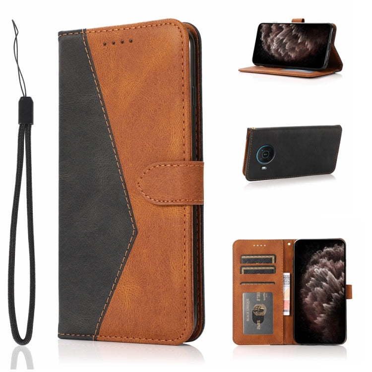 Custodia per telefono in pelle con cuciture a due colori, For Nokia 6.2 / 7.2, For Nokia G10 / G20 / 6.3, For Nokia X10 / X20