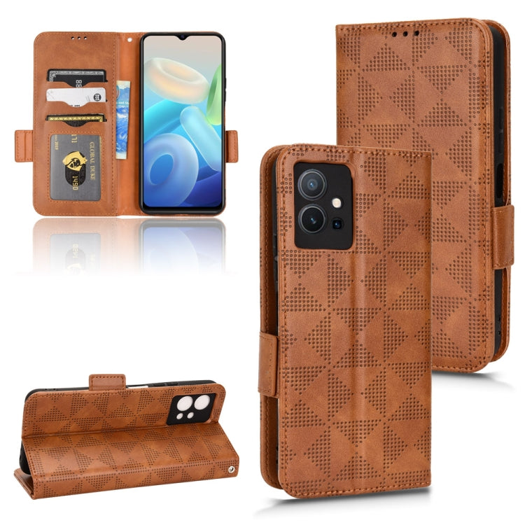 Custodia per telefono in pelle a triangolo simmetrico, For vivo S12 Pro / V230 Pro, For vivo S15e 5G, For vivo T1 5G / Y75 5G / Y55 5G, For vivo V27e / S16e
