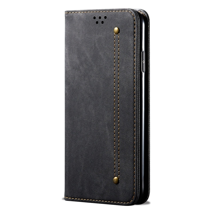 Custodia per telefono in pelle con texture denim, For Samsung Galaxy M14