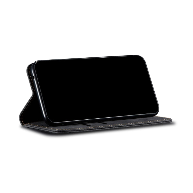 Custodia per telefono in pelle con texture denim, For Samsung Galaxy M14