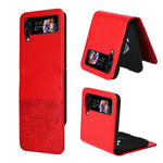 Custodia per telefono in pelle di girasole goffrata, For Samsung Galaxy Z Fold3 5G, For Samsung Galaxy Z Fold4 5G, For Samsung Galaxy Z Flip3 5G, For Samsung Galaxy Z Flip4 5G