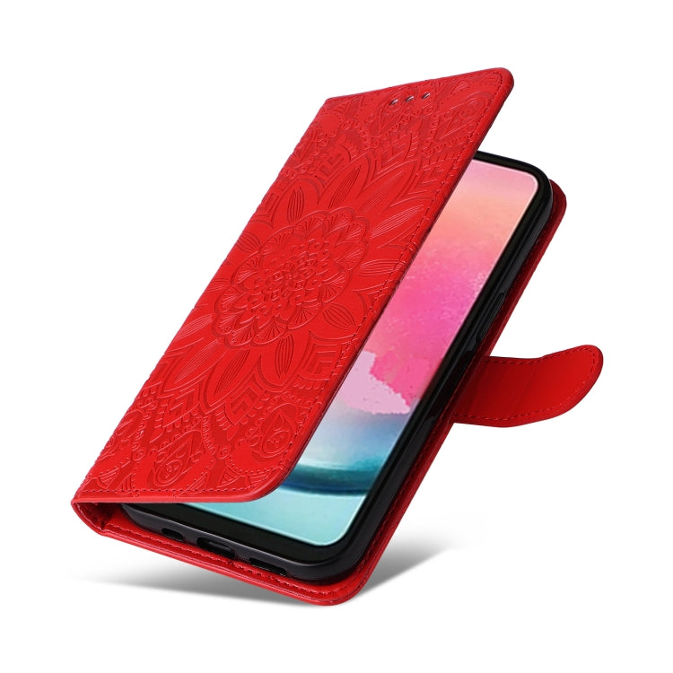Custodia per telefono in pelle di girasole goffrata, For Samsung Galaxy A24 4G, For Honor X7a, For Honor X8a, For Honor X9a/X40 5G/Magic5 Lite