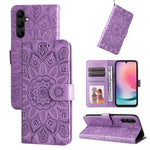 Custodia per telefono in pelle di girasole goffrata, For Samsung Galaxy A24 4G, For Honor X7a, For Honor X8a, For Honor X9a/X40 5G/Magic5 Lite