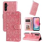 Custodia per telefono in pelle di girasole goffrata, For Samsung Galaxy A24 4G, For Honor X7a, For Honor X8a, For Honor X9a/X40 5G/Magic5 Lite