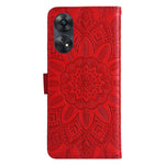 Custodia per telefono in pelle di girasole goffrata, For OPPO Reno8 T 4G, For vivo V25 5G/V25e 4G, For vivo Y02 4G, For Xiaomi Redmi K60/K60 Pro