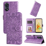 Custodia per telefono in pelle di girasole goffrata, For OPPO Reno8 T 4G, For vivo V25 5G/V25e 4G, For vivo Y02 4G, For Xiaomi Redmi K60/K60 Pro