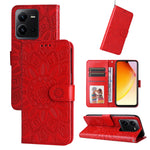 Custodia per telefono in pelle di girasole goffrata, For OPPO Reno8 T 4G, For vivo V25 5G/V25e 4G, For vivo Y02 4G, For Xiaomi Redmi K60/K60 Pro