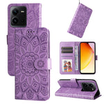 Custodia per telefono in pelle di girasole goffrata, For OPPO Reno8 T 4G, For vivo V25 5G/V25e 4G, For vivo Y02 4G, For Xiaomi Redmi K60/K60 Pro
