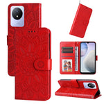 Custodia per telefono in pelle di girasole goffrata, For OPPO Reno8 T 4G, For vivo V25 5G/V25e 4G, For vivo Y02 4G, For Xiaomi Redmi K60/K60 Pro
