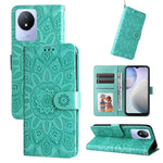 Custodia per telefono in pelle di girasole goffrata, For OPPO Reno8 T 4G, For vivo V25 5G/V25e 4G, For vivo Y02 4G, For Xiaomi Redmi K60/K60 Pro