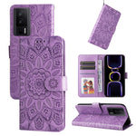 Custodia per telefono in pelle di girasole goffrata, For OPPO Reno8 T 4G, For vivo V25 5G/V25e 4G, For vivo Y02 4G, For Xiaomi Redmi K60/K60 Pro