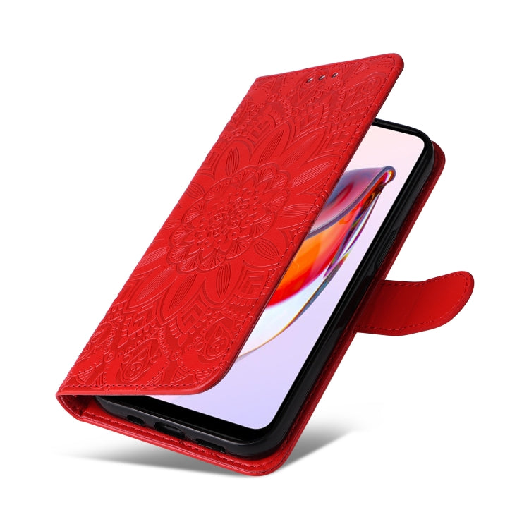 Custodia per telefono in pelle di girasole goffrata, For Xiaomi Redmi 11A 4G/12C