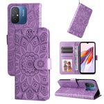 Custodia per telefono in pelle di girasole goffrata, For Xiaomi Redmi 11A 4G/12C
