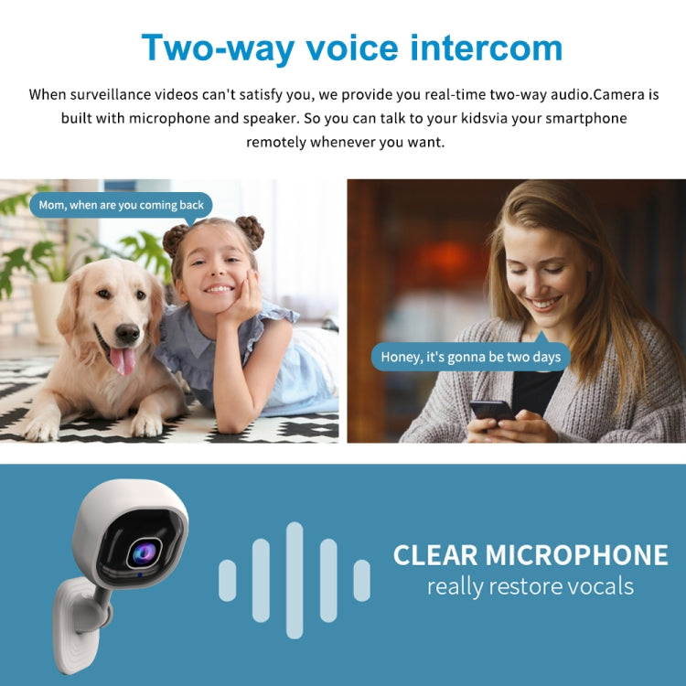 Telecamera WiFi Full HD 1080P con visione notturna e audio bidire