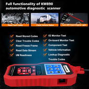 KONNWEI KW 890 Rilevatore di guasti OBD2 per auto 2 in 1 + Reset spia di manutenzione, KW890