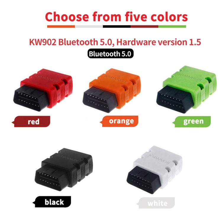 KONNWEI KW902 Bluetooth 5.0 OBD2 Strumenti di scansione diagnostica guasti auto Supporto IOS / Android