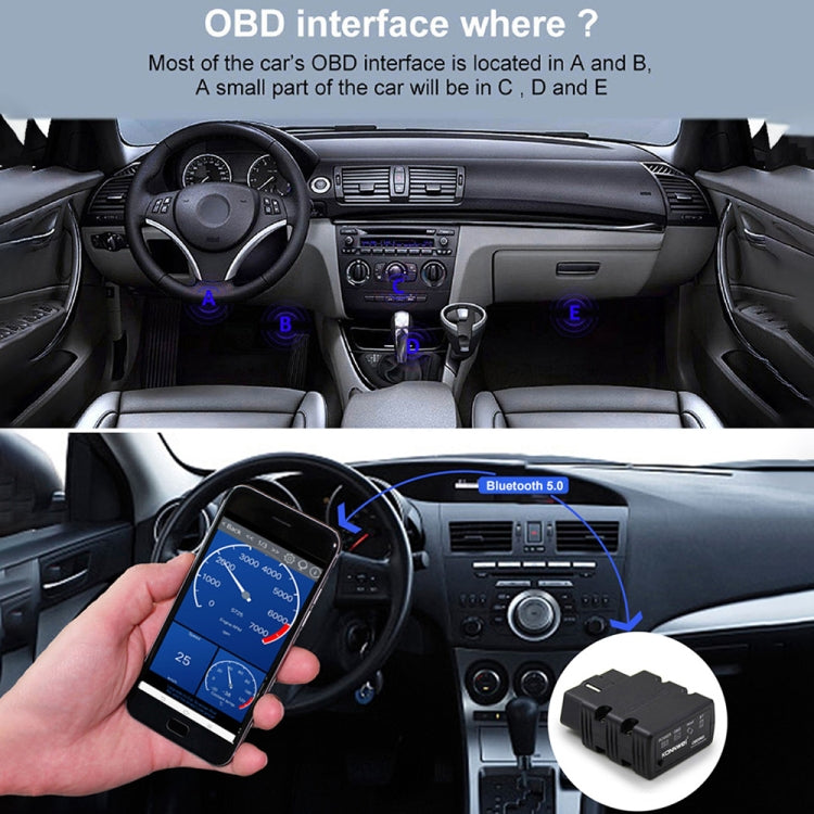 KONNWEI KW902 Bluetooth 5.0 OBD2 Strumenti di scansione diagnostica guasti auto Supporto IOS / Android