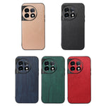 Custodia per telefono in PU con struttura in legno, For OnePlus 11, For OnePlus 11R/Ace 2, For Sony Xperia 1 V, For Samsung Galaxy A24 4G