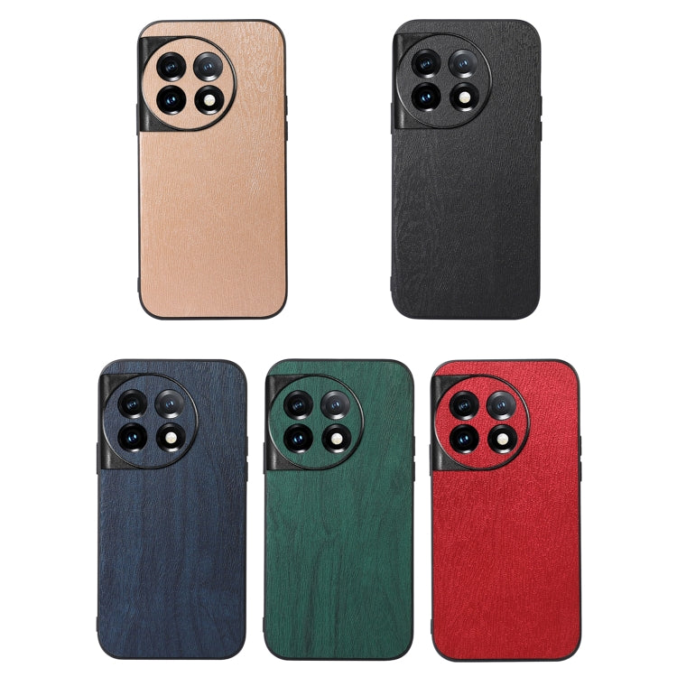 Custodia per telefono in PU con struttura in legno, For OnePlus 11, For OnePlus 11R/Ace 2, For Sony Xperia 1 V, For Samsung Galaxy A24 4G
