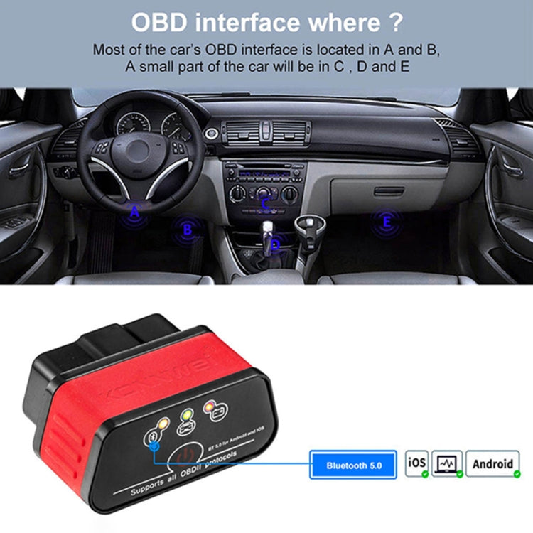KONNWEI KW903 Bluetooth 5.0 OBD2 Strumenti di scansione diagnostica guasti auto Supporto IOS / Android, KW903