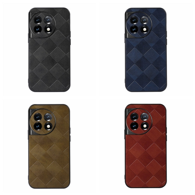 Custodia per telefono in PU scozzese intrecciata, For OnePlus 11, For OnePlus 11R/Ace 2, For Samsung Galaxy A24 4G