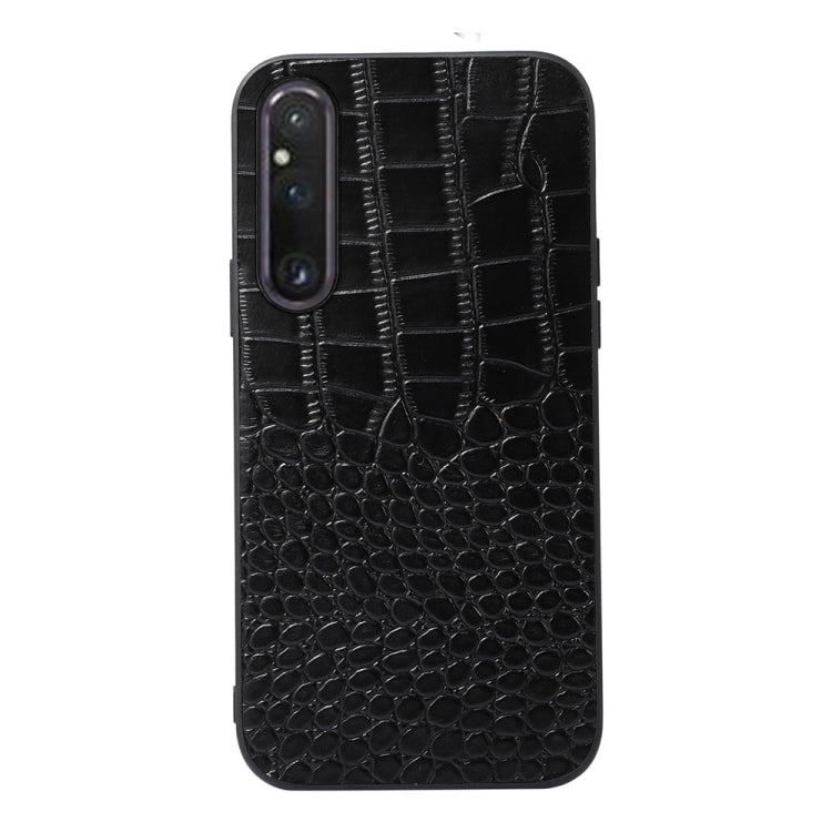 Custodia per telefono in vera pelle con trama di coccodrillo, For OnePlus 11, For OnePlus 11R/Ace 2, For Sony Xperia 1 V, For Samsung Galaxy A24 4G