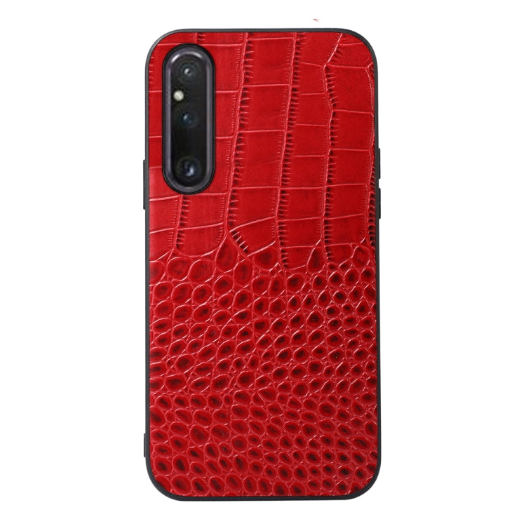 Custodia per telefono in vera pelle con trama di coccodrillo, For OnePlus 11, For OnePlus 11R/Ace 2, For Sony Xperia 1 V, For Samsung Galaxy A24 4G
