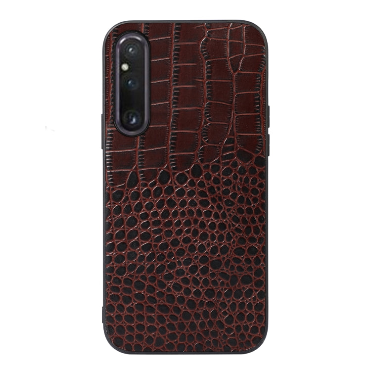 Custodia per telefono in vera pelle con trama di coccodrillo, For OnePlus 11, For OnePlus 11R/Ace 2, For Sony Xperia 1 V, For Samsung Galaxy A24 4G