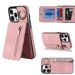 Anello retrò e custodia per telefono con slot per schede RFID con cerniera, For iPhone 13, For iPhone 13 Pro, For iPhone 13 Pro Max, For iPhone 12