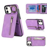 Anello retrò e custodia per telefono con slot per schede RFID con cerniera, For iPhone 13, For iPhone 13 Pro, For iPhone 13 Pro Max, For iPhone 12
