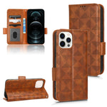 Custodia per telefono in pelle a triangolo simmetrico, For iPhone 12 Pro Max, For iPhone 12 / 12 Pro, For iPhone 12 mini, For iPhone 11 Pro Max