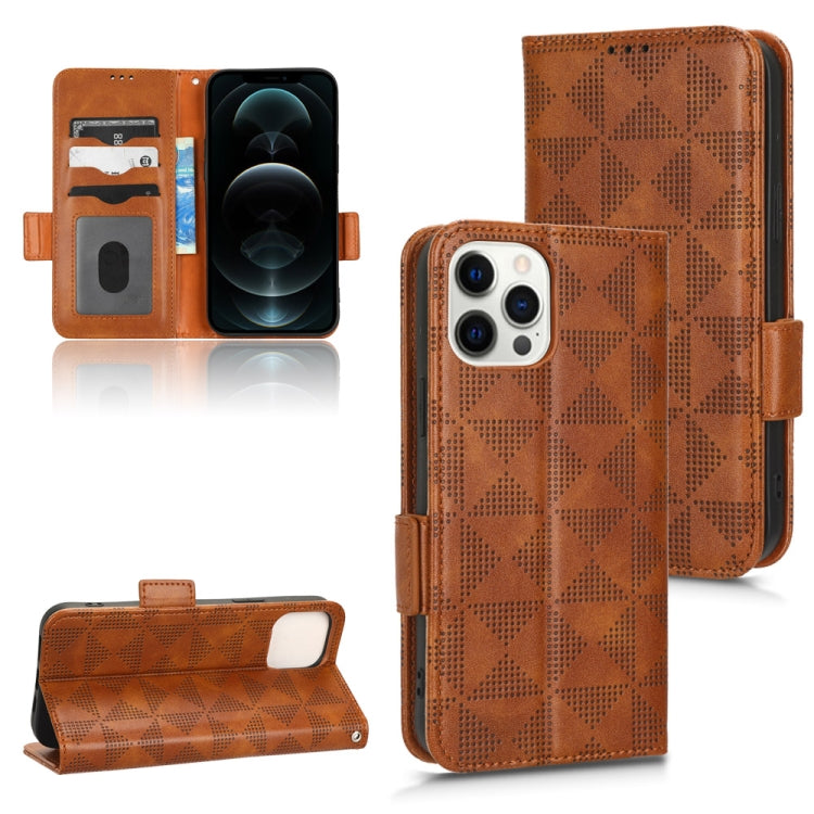 Custodia per telefono in pelle a triangolo simmetrico, For iPhone 12 Pro Max, For iPhone 12 / 12 Pro, For iPhone 12 mini, For iPhone 11 Pro Max