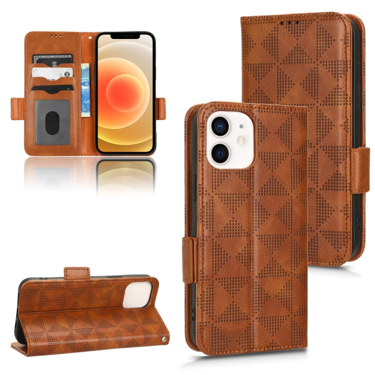 Custodia per telefono in pelle a triangolo simmetrico, For iPhone 12 Pro Max, For iPhone 12 / 12 Pro, For iPhone 12 mini, For iPhone 11 Pro Max