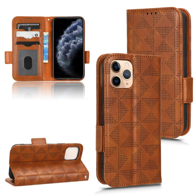 Custodia per telefono in pelle a triangolo simmetrico, For iPhone 12 Pro Max, For iPhone 12 / 12 Pro, For iPhone 12 mini, For iPhone 11 Pro Max