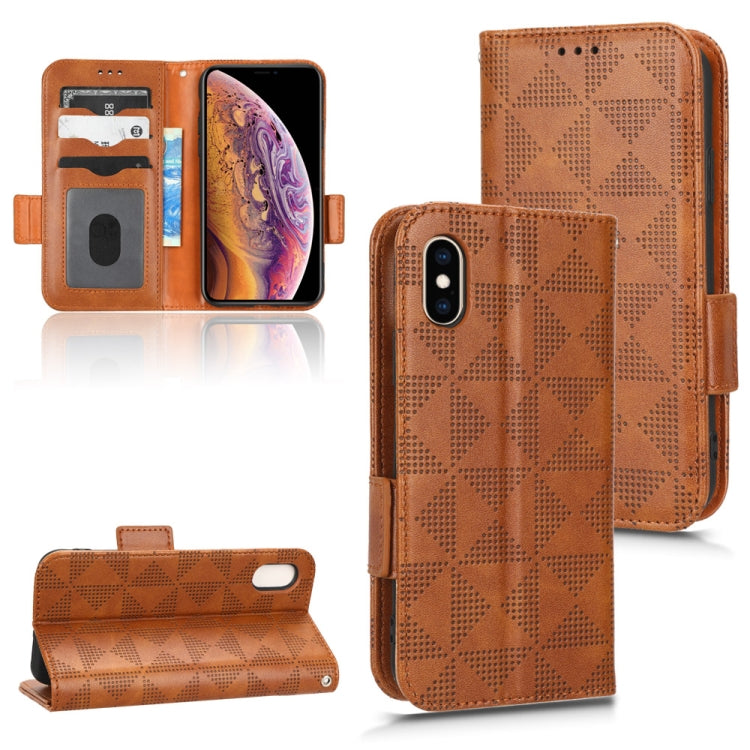 Custodia per telefono in pelle a triangolo simmetrico, For iPhone 11 Pro, For iPhone 11, For iPhone XS Max, For iPhone XS / X