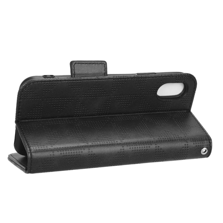 Custodia per telefono in pelle a triangolo simmetrico, For iPhone XR, For iPhone 8 Plus / 7 Plus, For iPhone SE 2022 / SE 2020 / 8 / 7