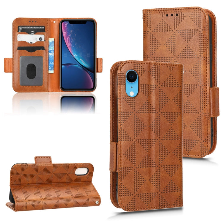 Custodia per telefono in pelle a triangolo simmetrico, For iPhone XR, For iPhone 8 Plus / 7 Plus, For iPhone SE 2022 / SE 2020 / 8 / 7