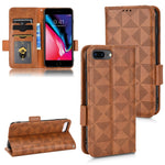 Custodia per telefono in pelle a triangolo simmetrico, For iPhone XR, For iPhone 8 Plus / 7 Plus, For iPhone SE 2022 / SE 2020 / 8 / 7