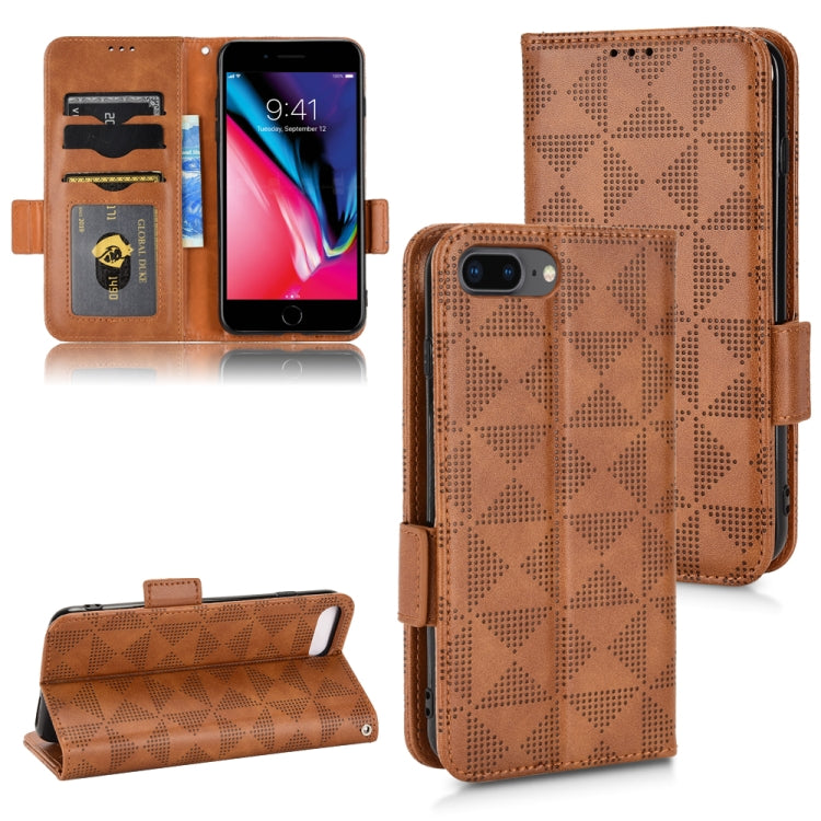 Custodia per telefono in pelle a triangolo simmetrico, For iPhone XR, For iPhone 8 Plus / 7 Plus, For iPhone SE 2022 / SE 2020 / 8 / 7