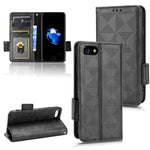 Custodia per telefono in pelle a triangolo simmetrico, For iPhone XR, For iPhone 8 Plus / 7 Plus, For iPhone SE 2022 / SE 2020 / 8 / 7