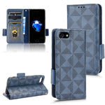 Custodia per telefono in pelle a triangolo simmetrico, For iPhone XR, For iPhone 8 Plus / 7 Plus, For iPhone SE 2022 / SE 2020 / 8 / 7